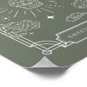 天空タロットベビーシャワースイーツ&トリートサイン ポスター (角)