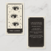 天空タロットラッシュブラックビジネスカード 名刺 (正面/裏面)