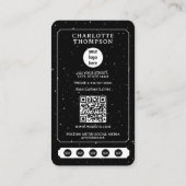 天空タロットロゴ美容師白黒かわいい 名刺 (裏面)