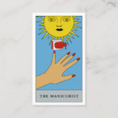 天空タロット太陽ネイルサロン美しいモダンロゴ 名刺 (正面)