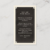 天空タロット感謝してい小さな名刺 名刺 (裏面)