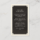 天空タロット感謝感謝していあなたの名刺 名刺 (裏面)