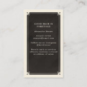 天空タロット美容師ブラックビジネスカード 名刺 (裏面)