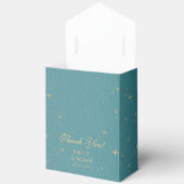 天空ティール(緑がかった色)金ゴールドサンムーンスターズ結婚ズ フェイバーボックス (見開き)