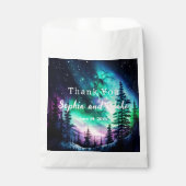 天空ノーザンライト結婚式の引き出物バッグ フェイバーバッグ (正面)