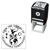 天空バレリーナス踊りオンワールドライブラリブック セルフインキングスタンプ (インサイチュ)