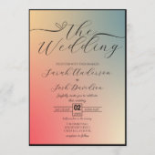 天空パステルカラフルグラデーシエレガントョン 招待状 (正面)