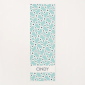 天空パーソナライズされたモダンレトロフローラ ヨガマット (正面)