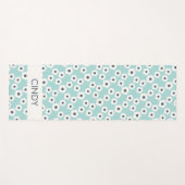 天空パーソナライズされたモダンレトロフローラ ヨガマット (正面(横))