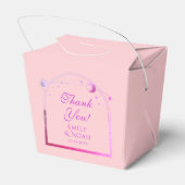 天空ピンク紫の太陽の月の結婚星 フェイバーボックス (裏面サイド)