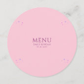 天空ピンク紫の太陽の月の結婚星 メニュー (裏面)