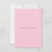 天空ピンク紫の太陽の月の結婚星 出欠カード (裏面)