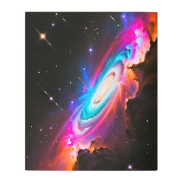 天空ファンタジーブラックホールメタルウォールアートプリント メタルプリント