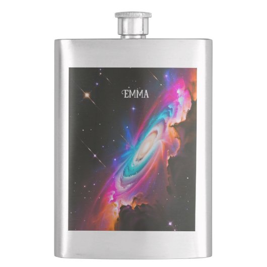 天空ファンタジーブラックホール名前をカスタムする フラスク (正面)