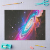 天空ファンタジーブラックホール誕生日ギフトラップ 薄葉紙 (クラフト)