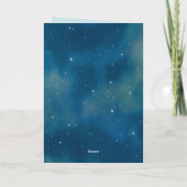 天空ファンタジー〔占星術の〕十二宮図シンボルピセス誕生日 カード (裏面)