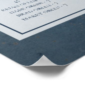 天空フレームのアルファベット順シーティングチャート ポスター (角)