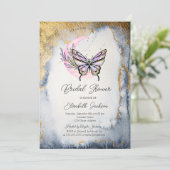 天空フローラムーンバタフライブライダルシャワー 招待状 (スタンド正面)
