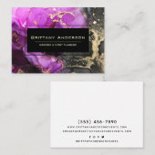 天空ブラックピンク金ゴールドカスタム抽象芸術 名刺 (正面/裏面)