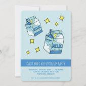 天空ブルーミルク誕生日パーティー 招待状 (正面)