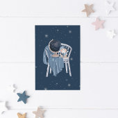 天空ベビークマ赤ちゃんシャワーサンキューカード サンキューカード