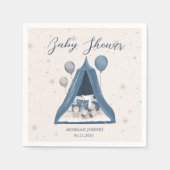 天空ベビーベアーパステルベビーシャワー スタンダードカクテルナプキン (正面)