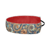 天空ペイズリーパターンネイビーブルー&金ゴールドヴィンテージ アスレチックヘッドバンド (右)