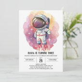天空モダン探査機誕生日 招待状 (スタンド正面)