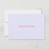 天空ラベンダーピンクサンムーンスター結婚ズ 出欠カード (裏面)