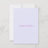 天空ラベンダーピンクサンムーンスター結婚ズ 出欠カード (裏面)