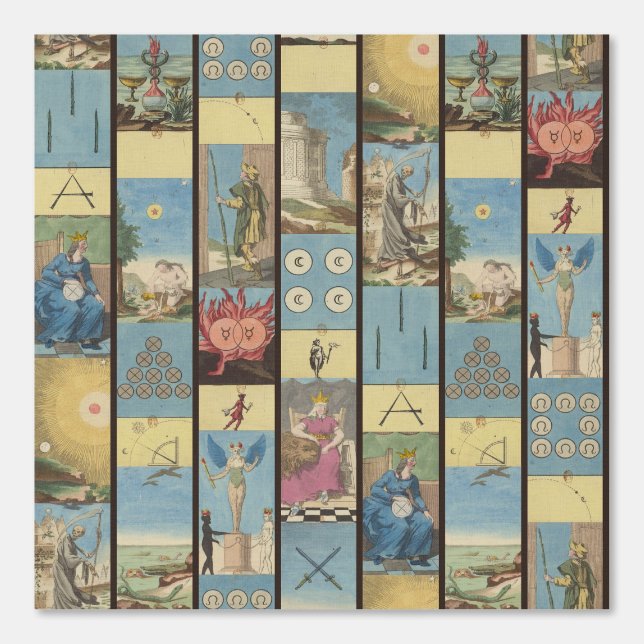 天空ヴィンテージウィッチータロットカード 壁紙 (正面)