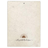 天空ヴィンテージルナモスバタフライクリップボード クリップボード (裏面)