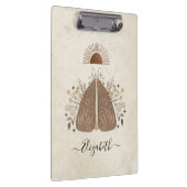 天空ヴィンテージルナモスバタフライクリップボード クリップボード (右)