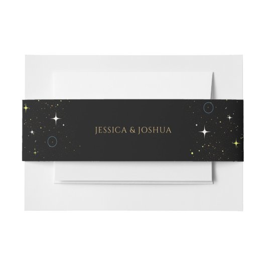 天空ヴィンテージ神秘的銀河系 招待状ベリーバンド (正面例)