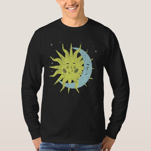 天空体銀河系宇宙太陽ムーンアストロ Tシャツ (正面)