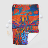 天空印象派のバラの謎の表現 ゴルフタオル (インサイチュ)