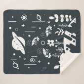 天空宇宙エビ&惑星 シェルパブランケット (正面(横))