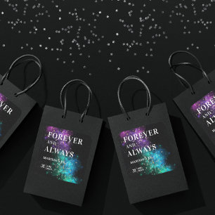 天空宇宙星空金ゴールドスター結婚ズ スクエアシール