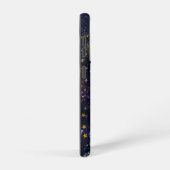 天空宇宙金ゴールドスターズ&ムーンモノグラム SAMSUNG GALAXYケース (右側面)