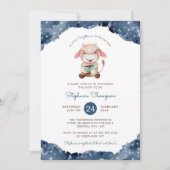 天空射手座星占いサイン赤ちゃんシャワー 招待状 (正面)