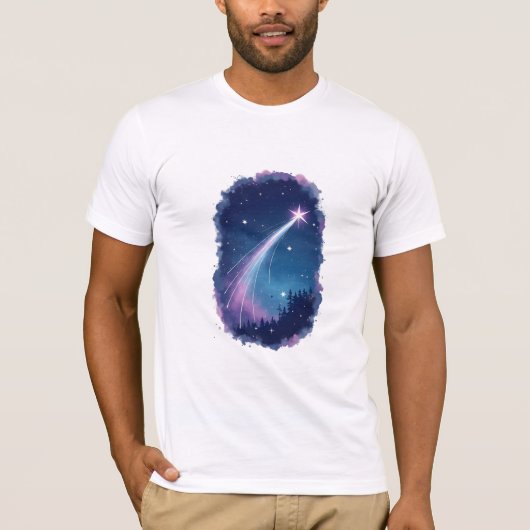 天空射撃、 発砲スター魔法 Tシャツ (正面)