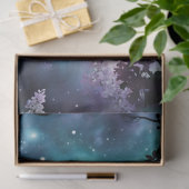 天空春夢想的薄紫フローラ風景 薄葉紙 (ギフト)