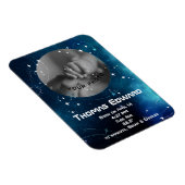 天空深いブルー宇宙誕生発表 マグネット (右側)