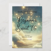 天空白熱［赤熱］光を放つ星スタリースカイスウィート16 招待状 (正面)