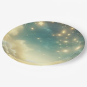 天空白熱［赤熱］光を放つ星誕生会 ペーパープレート (アングル)