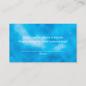 天空白熱［赤熱］光を放つ星・月おむつラッフルカード エンクロージャーカード (裏面)