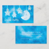 天空白熱［赤熱］光を放つ星・月おむつラッフルカード エンクロージャーカード (正面/裏面)