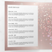 天空紙吹雪グローピンク美しいパンフレット 三つ折りカード (内部最初)