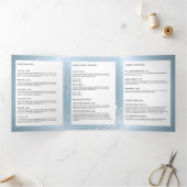 天空紙吹雪グローブルー美しいパンフレット 三つ折りカード (内部)