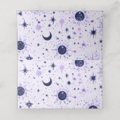 天空結婚の折り曲げ座席表 プレイスカード (内部開封)